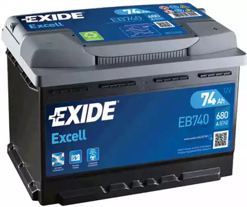 Стартерная аккумуляторная батарея EXIDE EB740